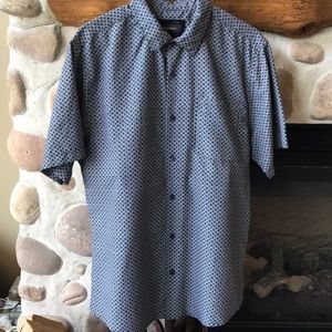 {Hydrogen} Navy & White Button Down Shirt. Large.
